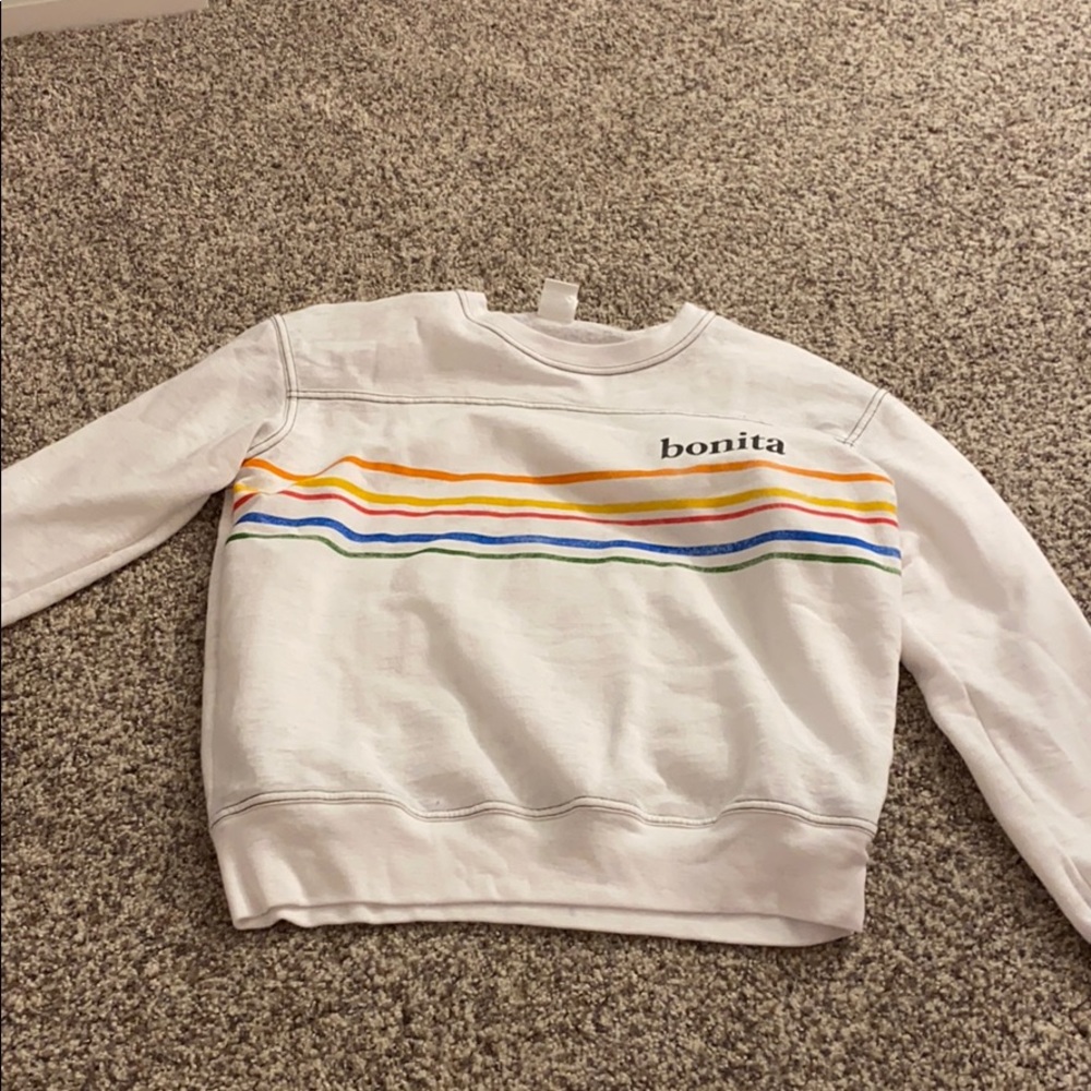 Light Weight White Bonita Sweatshirt